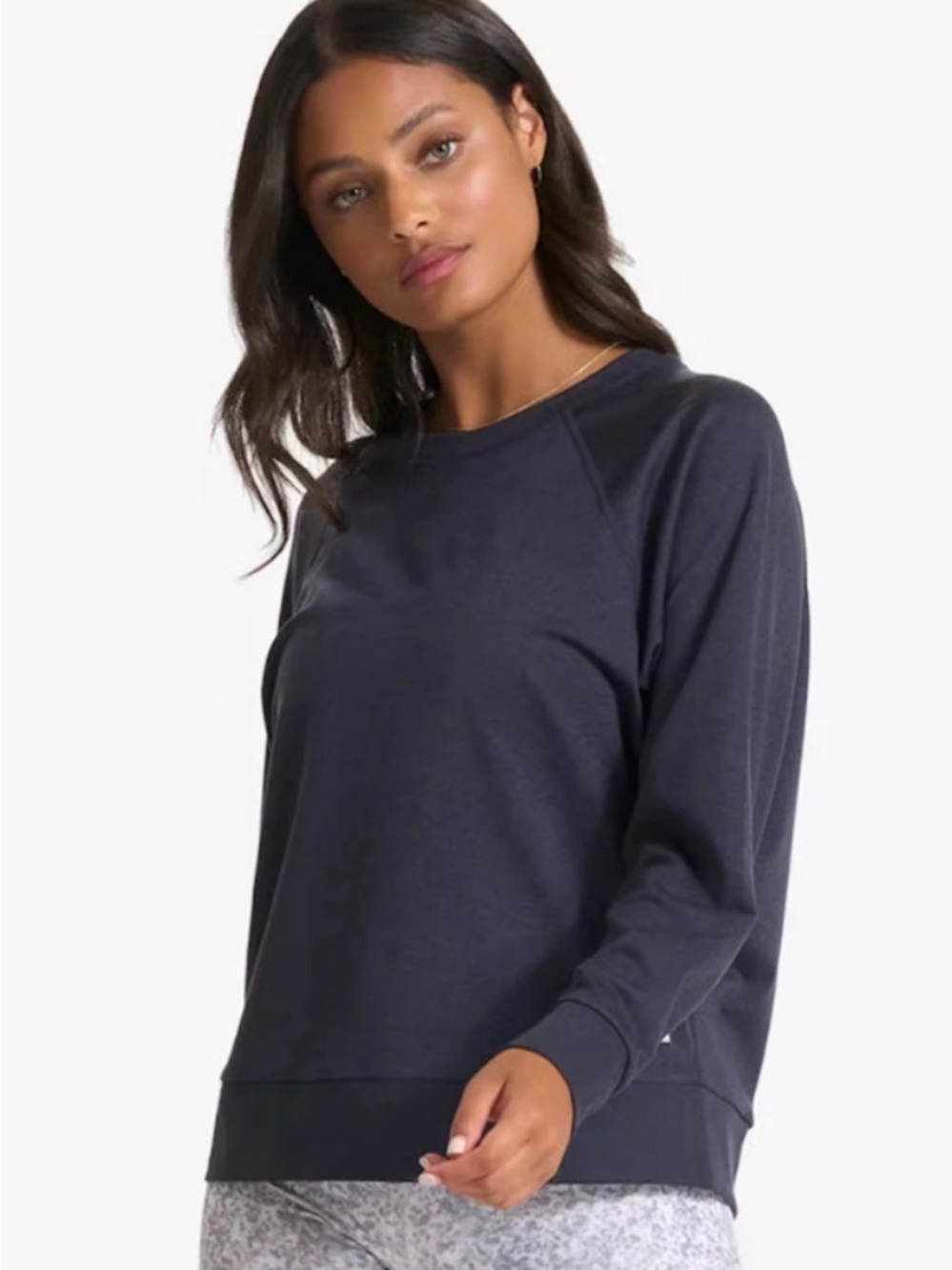 Vuori blue heathered halo long sleeve crew neck size large excellent condition
